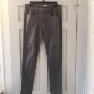 Light gray straight leg denim jeans by Eileen Fisher